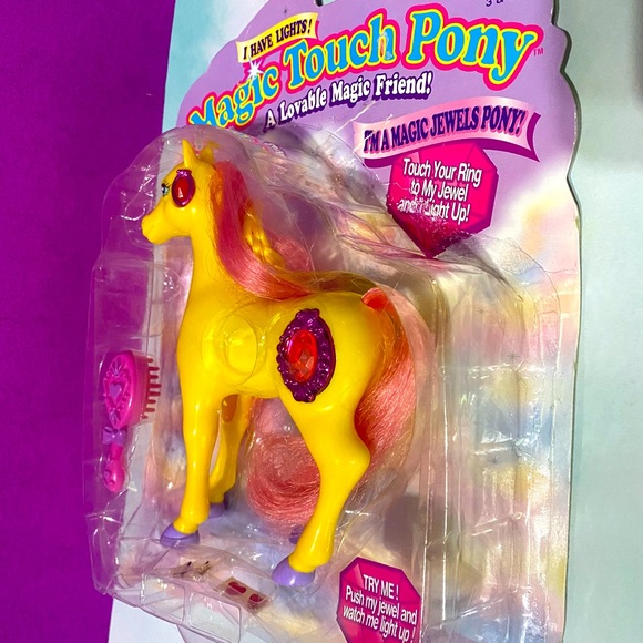 MAGIC TOUCH PONY VINTAGE 90s MAGIC JEWELS PONY SAPPHIRE JEWELS LIGHT UP & BLINK - Picture 12 of 16